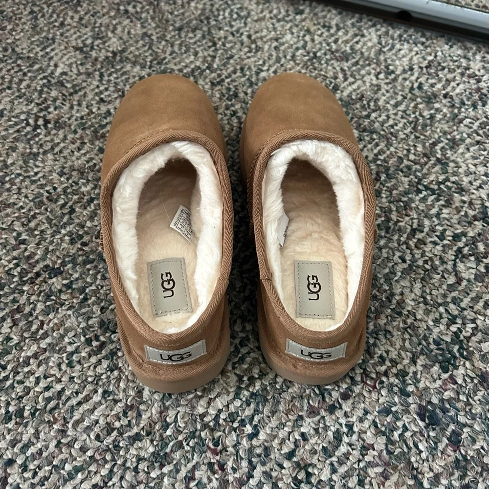 UGG Women's Tan Suede Ankle Booties - Picture 2 of 3
